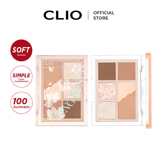 CLIO Pro Eye Palette Mini #04 Falling In Nude (Bloom In The Shell Limited Edition)