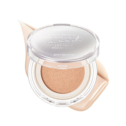 PERIPERA Mood Vegan Glow Cushion SPF50+, PA++++ [3 Color to Choose]